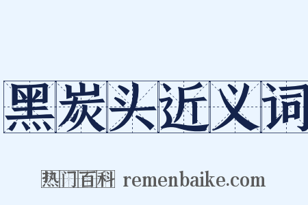 黑炭头近义词是什么意思的图片